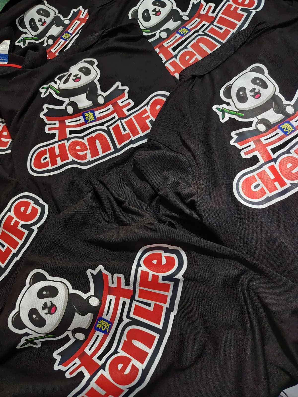 Playeras negras con estampado DTF a todo color