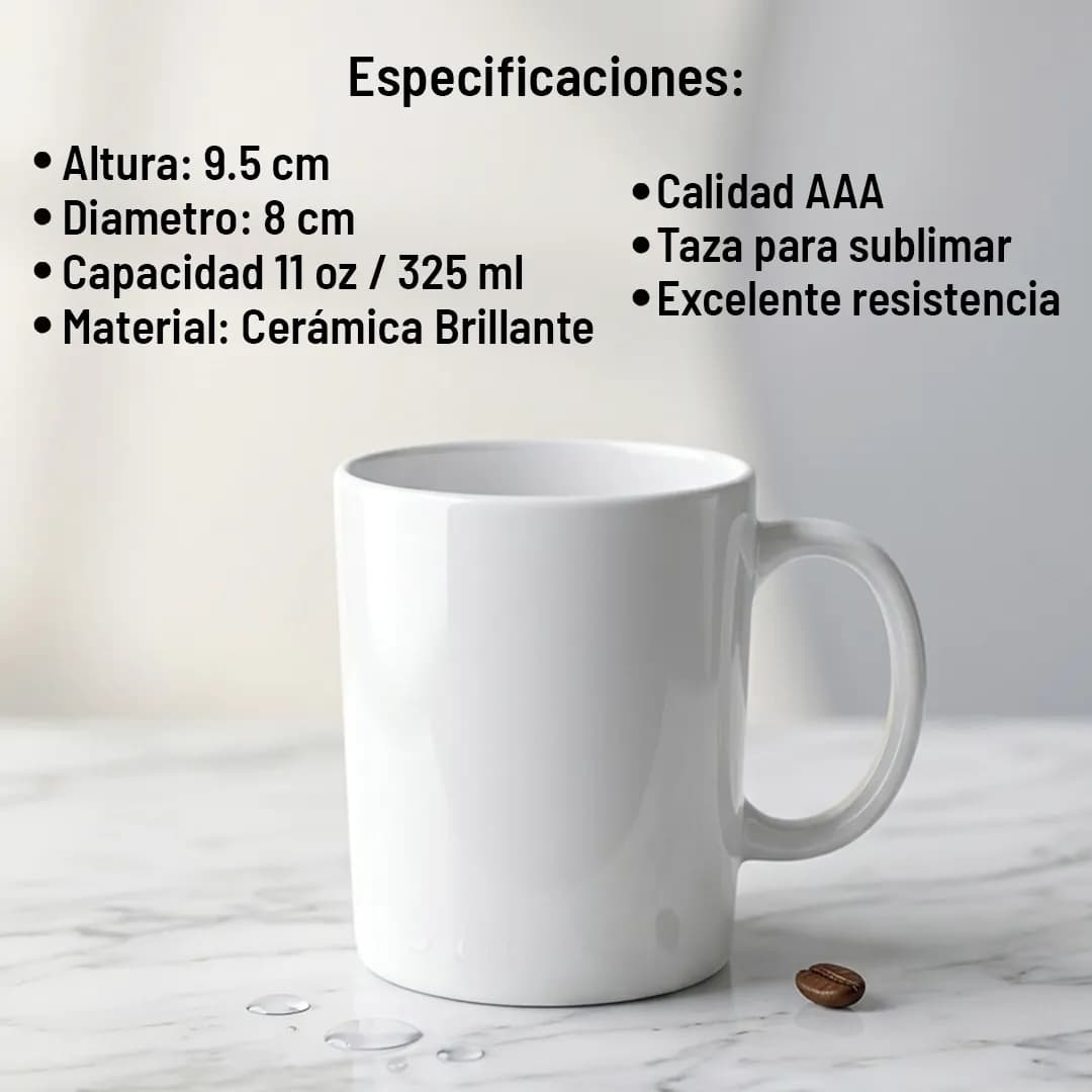 Caja 36 Tazas Blancas para Sublimación AAA 11 Oz – imagen 4